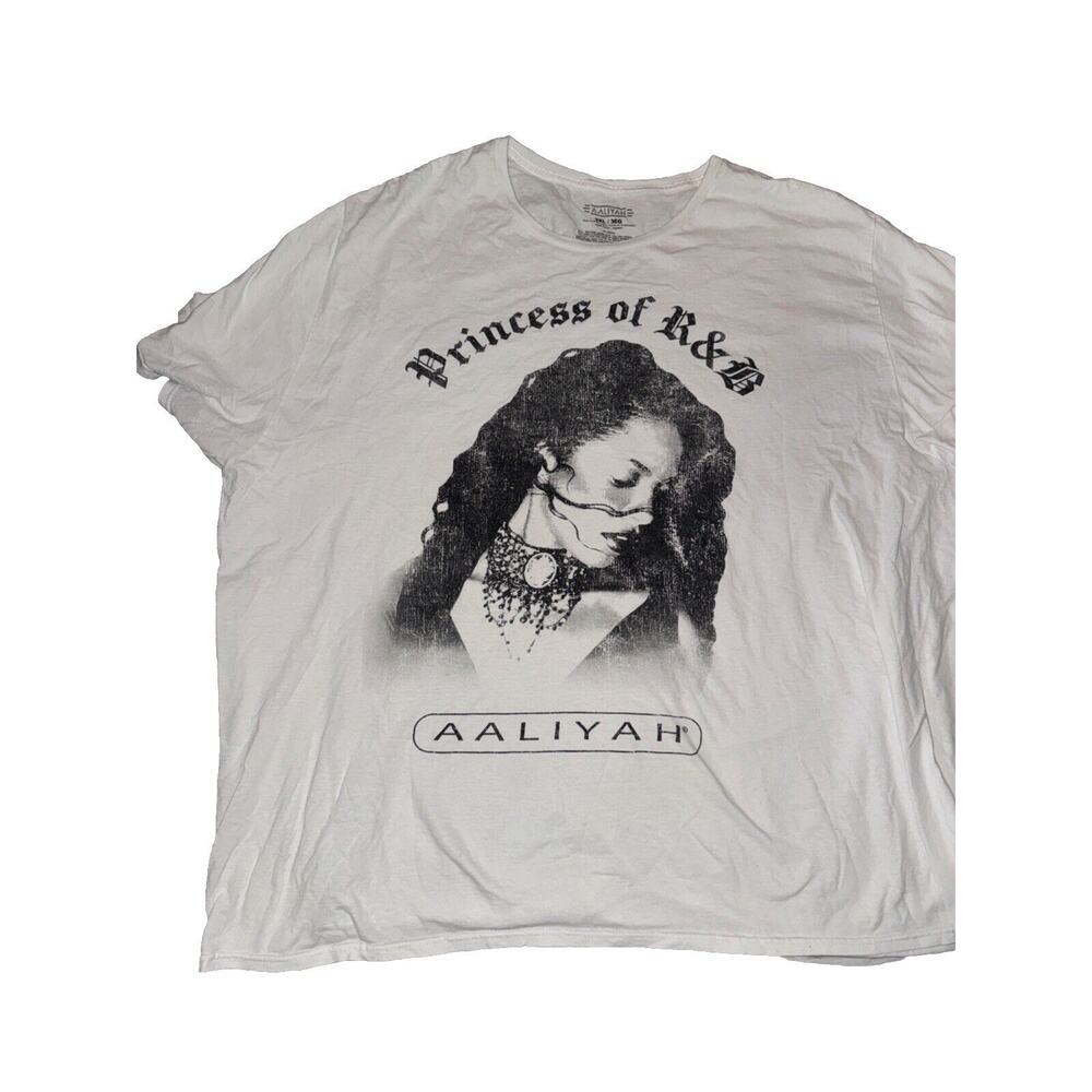 Aaliyah Princess Of R&B Graphic White T Shirt 3XL X17